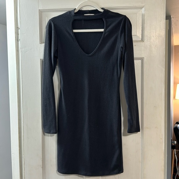 Grey Cutout Dress - Picture 1 of 3